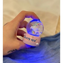Giftmoda Mini Işıklı Unicorn Starry Sky Kar Küresi