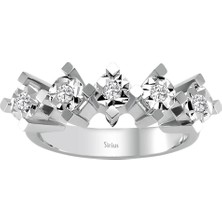 Sirius 2 Karat Görünümlü Pırlanta 5 Taş Yüzük 0423R0105