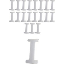 Kına Atölyesi 20 Adet Karışık Pleksi Harfler Gümüş 3 cm