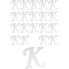 Kına Atölyesi 20 Adet Karışık Pleksi Harfler Gümüş 3 cm