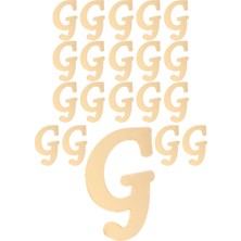 Kına Atölyesi 20 Adet Karışık Pleksi Harf 4cm Gold