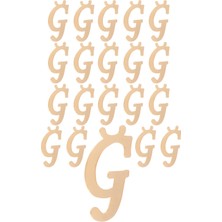 Kına Atölyesi 20 Adet Karışık Pleksi Harf 4cm Gold