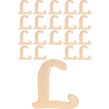 Kına Atölyesi 20 Adet Karışık Pleksi Harf 4cm Gold