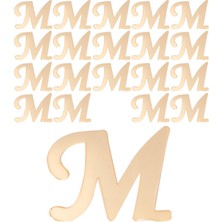 Kına Atölyesi 20 Adet Karışık Pleksi Harf 4cm Gold