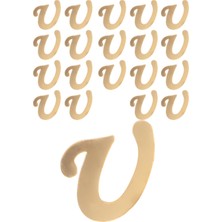 Kına Atölyesi 20 Adet Karışık Pleksi Harf 4cm Gold