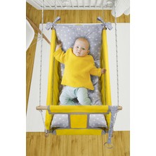 Bundera Kids Bebek Uyku Salıncağı Çocuk Ahşap Hamak Beşik Salıncak Minderli Yatak Seti