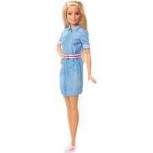Barbie Seyahatte Bebeği, Rüya Evi Maceraları Barbie Bebek, 30 cm Boyunda, Sarışın, Kot Gömlek Elbiseli GHR58