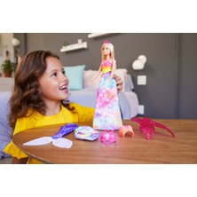 Barbie Dreamtopia Dönüşen Prenses Bebek Oyun Seti, 32 cm Boyunda, Sarışın, 3 Adet Kostümlü GJK40