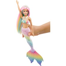 Barbie Dreamtopia Renk Değiştiren Sihirli Denizkızı, Gökkuşağı Renginde Saçlar, Suyla Renk Değiştirme Özelliği, 3-7 Yaş Arası İçin GTF89