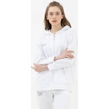 Sementa Fermuarlı Oversize Sweat - Beyaz