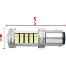 Femex Eco Bay15d Çift Duy P21/5w Tip 63 Ledli Şaşı Tırnak Kırmızı