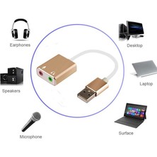 KEEPRO Usb Harici 7.1 Kanal Stereo Ses Kartı 3.5Mm Kablolu