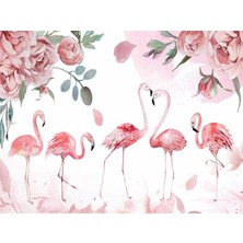 Eko Dekor Flamingo Görseli Duvar Kağıdı Vinil