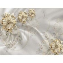 Eko Dekor Çiçek Desen 3D Özel Tasarım Duvar Kağıdı 0144 Kanvas Tek Parca