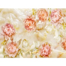 Eko Dekor Çiçek Desen 3D Özel Tasarım Duvar Kağıdı 020 Vinil