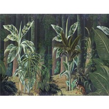 Eko Dekor Botanik Özel Tasarım Duvar Kağıdı Kanvas Tek Parca