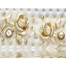 Eko Dekor Çiçek Desen 3D Özel Tasarım Duvar Kağıdı 0143 Kanvas Tek Parca