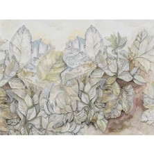 Eko Dekor Floral Özel Tasarım Duvar Kağıdı Kanvas Tek Parca