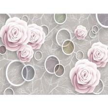 Eko Dekor Çiçek Desen 3D Özel Tasarım Duvar Kağıdı 080 Kanvas Tek Parca