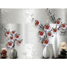 Eko Dekor Çiçek Desen 3D Özel Tasarım Duvar Kağıdı 055 Kanvas Tek Parca