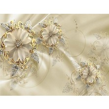 Eko Dekor Çiçek Desen 3D Özel Tasarım Duvar Kağıdı 0142 Kanvas Tek Parca