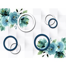 Eko Dekor Çiçek Desen 3D Özel Tasarım Duvar Kağıdı 096 Kanvas Tek Parca