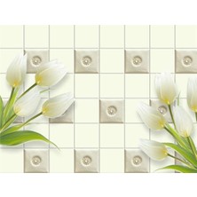 Eko Dekor Çiçek Desen 3D Özel Tasarım Duvar Kağıdı 081 Kanvas Tek Parca