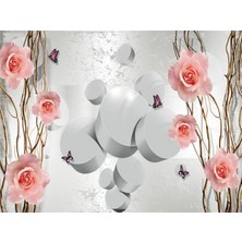 Eko Dekor Çiçek Desen 3D Özel Tasarım Duvar Kağıdı 055 Vinil