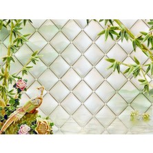 Eko Dekor Çiçek Desen 3D Özel Tasarım Duvar Kağıdı Kanvas Tek Parca