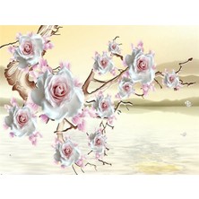 Eko Dekor Çiçek Desen 3D Özel Tasarım Duvar Kağıdı 045 Vinil