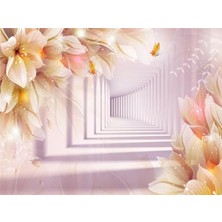 Eko Dekor 3D Özel Tasarım Çiçek Desen Duvar Kağıdı Vinil