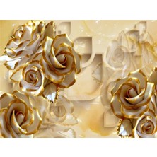 Eko Dekor Çiçek Desen 3D Özel Tasarım Duvar Kağıdı 049 Vinil