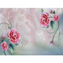 Eko Dekor Çiçek Desen 3D Özel Tasarım Duvar Kağıdı 037 Vinil