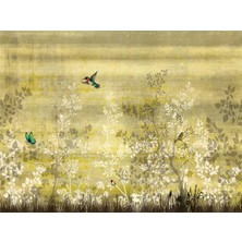 Eko Dekor Vintage Özel Tasarım Duvar Kağıdı Kanvas Tek Parca