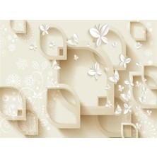 Eko Dekor Çiçek Desen 3D Özel Tasarım Duvar Kağıdı 0102 Kanvas Tek Parca