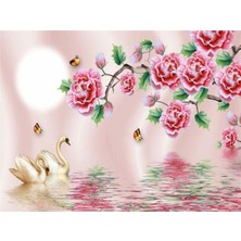 Eko Dekor Çiçek Desen 3D Özel Tasarım Duvar Kağıdı 034 Vinil