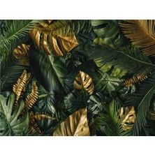 Eko Dekor Tropikal Desen 3D Duvar Kağıdı Kanvas Tek Parca