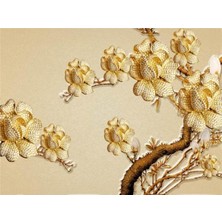 Eko Dekor Çiçek Desen 3D Özel Tasarım Duvar Kağıdı 073 Vinil