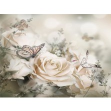 Eko Dekor Çiçek Desen 3D Özel Tasarım Duvar Kağıdı 0129 Kanvas Tek Parca