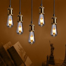 Proich 5'li Flamanlı Rustik LED Ampul Dekoratif Vintage Aydınlatma 6 W