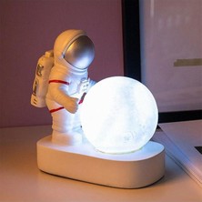 Hediyesahibi Dekoratif Astronot Ay Işığı Gece Lambası