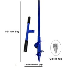 Emek Çit Direk Fidan Dikme Toprak Burgu Makinesi 10 cm Çap