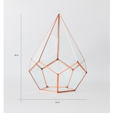 Vitrayverteks Dekoratif Teraryum Geometrik Cam Fanus