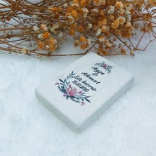 Hayaller Dükkanı 30 Adet Taş Magnet 6x4 Nikah Şekeri Nişan Liği Pembe Çiçekli