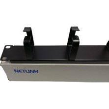 Netlink 1u Organizer Yatay Siyah Metal Kancalı