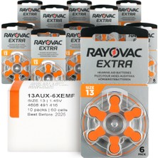 Rayovac Extra 13 Numara Işitme Cihazı Pili 60'lı