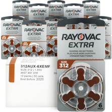 Rayovac Extra 312 Numara Işitme Cihazı Pili 60'lı