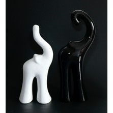 Pukrinora Ikili Fil Seramik Biblo