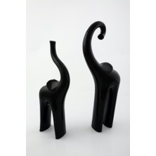 Pukrinora Ikili Fil Seramik Biblo