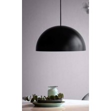 Riolight modern,retro mutfak,oda,cafe,oteller için siyah 1xe27 metal sarkıt avize çap:30cm